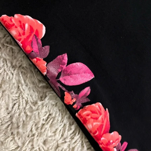PINK Victoria's Secret Classic Jogger Black Floral Sweatpants Size S - Picture 10 of 10